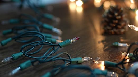 Warm White Christmas Lights Outdoor, 20FT 100 Count Incandescent Christmas Light Indoor, Waterproof Christmas Tree String Lights for Xmas Decorations