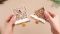 4 Pack Christmas Gingerbread House Stocking Holders for Mantle