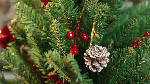 4 Piece Pre Lit Gold Christmas Garland and Wreath Set
