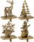 4Pcs Christmas Stocking Holders Double Mantle Anti-Slip Velvet Brass Stocking Holder for Mantle Decorative Mantel Stocking Hanger Hooks for Fireplace Shelf Xmas Decor (4,Bronze)