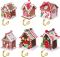 Hotop 6 Set of Christmas Gingerbread House Stocking Holder Stand