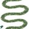 Biswing 50FT Pre-lit Christmas Green Garland, Lighted Artificial Pine Garlands with 100 Count Clear Incandescent Mini Lights, Light Up for Indoor Outdoor Gate Home Winter Holiday New Year Decorations