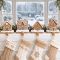 4 Pack Christmas Gingerbread House Stocking Holders for Mantle