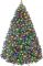 GAOMON 6ft Prelit Wide Fraser Fir Artificial Christmas Tree with RGBW Light